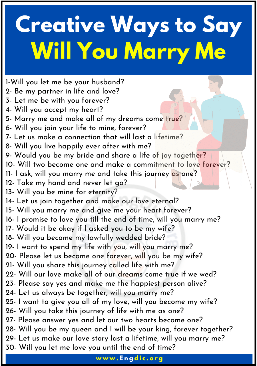 Creative Ways to Say Will You Marry Me 1