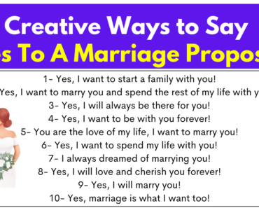 220+ Creative Ways to Say Yes To A Marriage Proposal