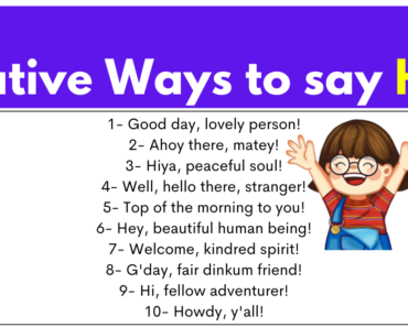 50+ Creative Ways To Say Hello