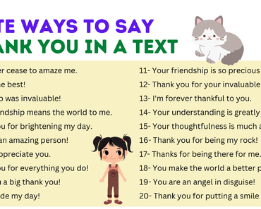 60 Cute Ways To Say Thank You In A Text