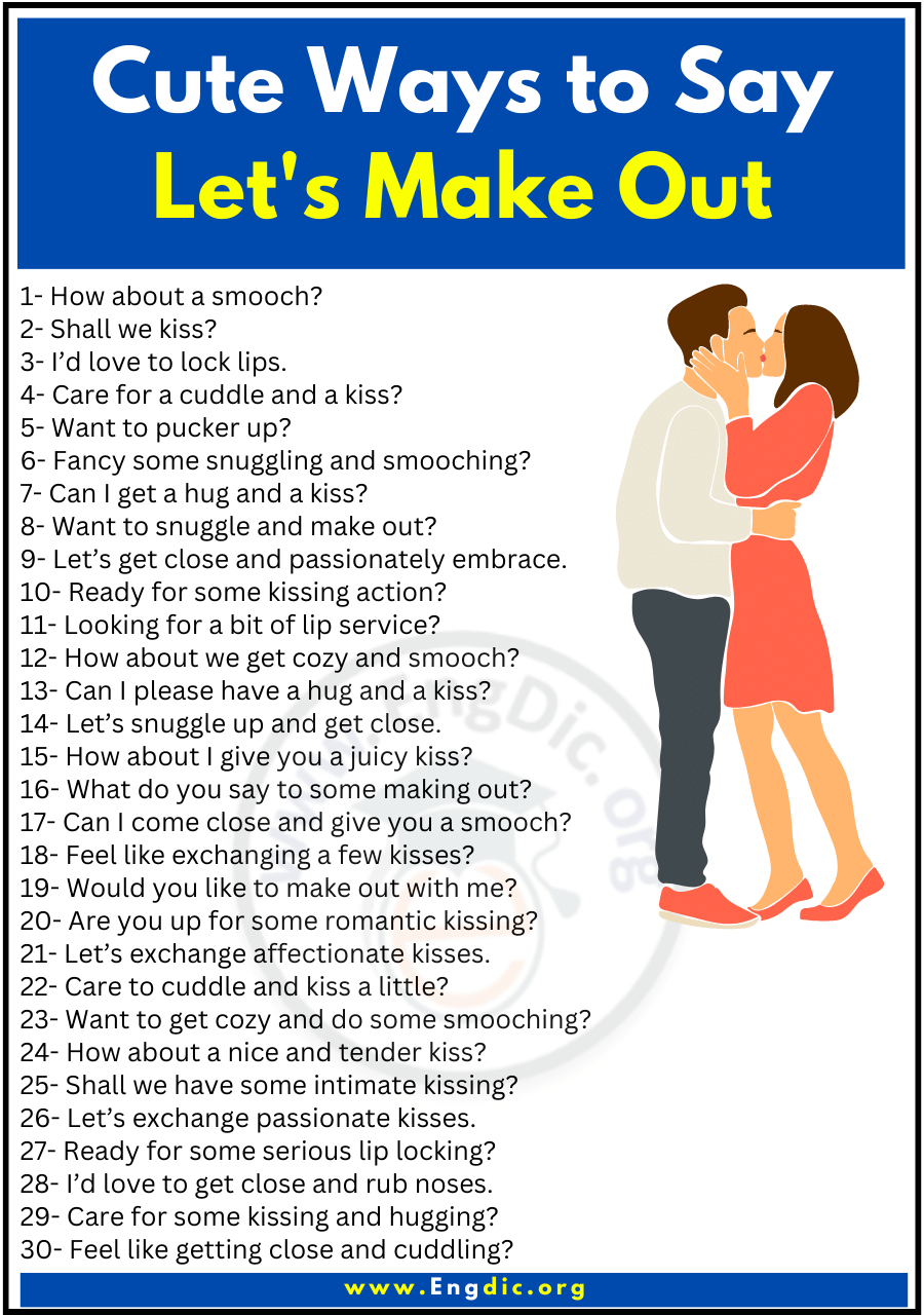 30 Heartfelt Creative Ways To Say Let s Make Out EngDic