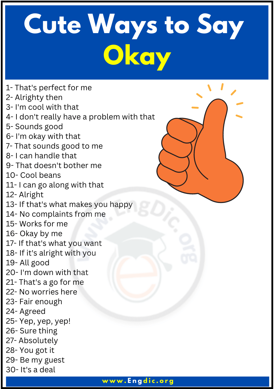 Cute Ways to Say Okay