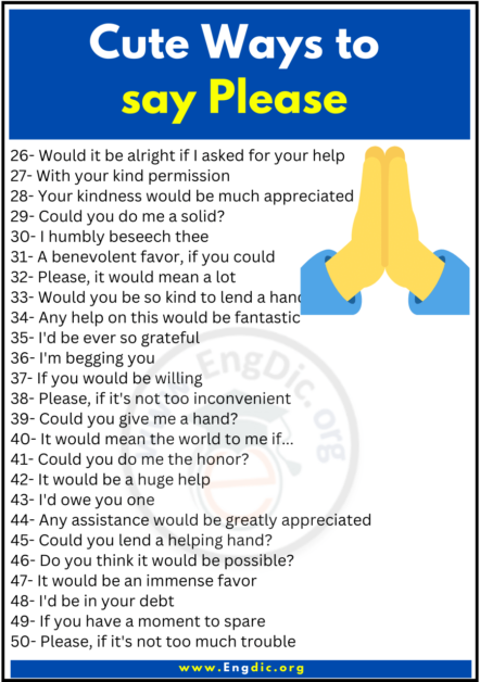 70+ Wonderful Ways to Say Please - EngDic