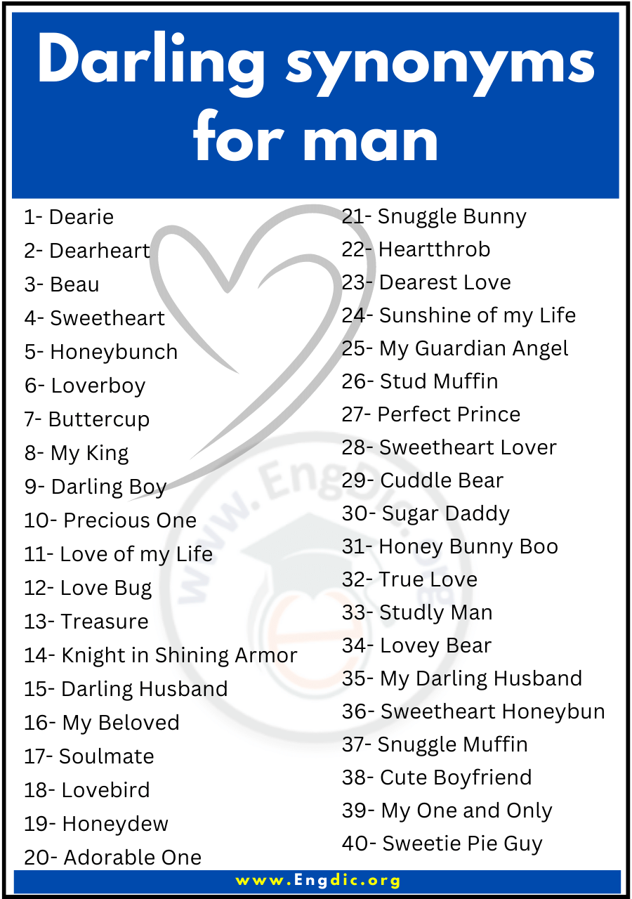 Darling synonyms for man