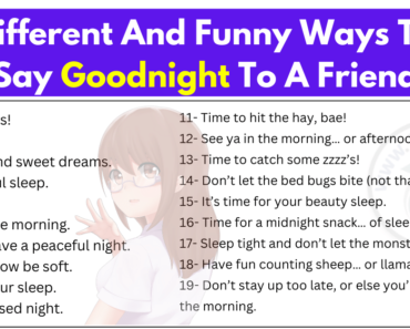 60+ Different And Funny Ways To Say Goodnight To A Friend