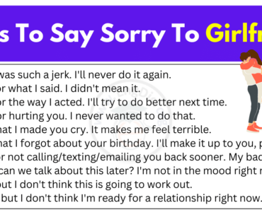35+ Different Ways To Say Sorry To Girlfriend