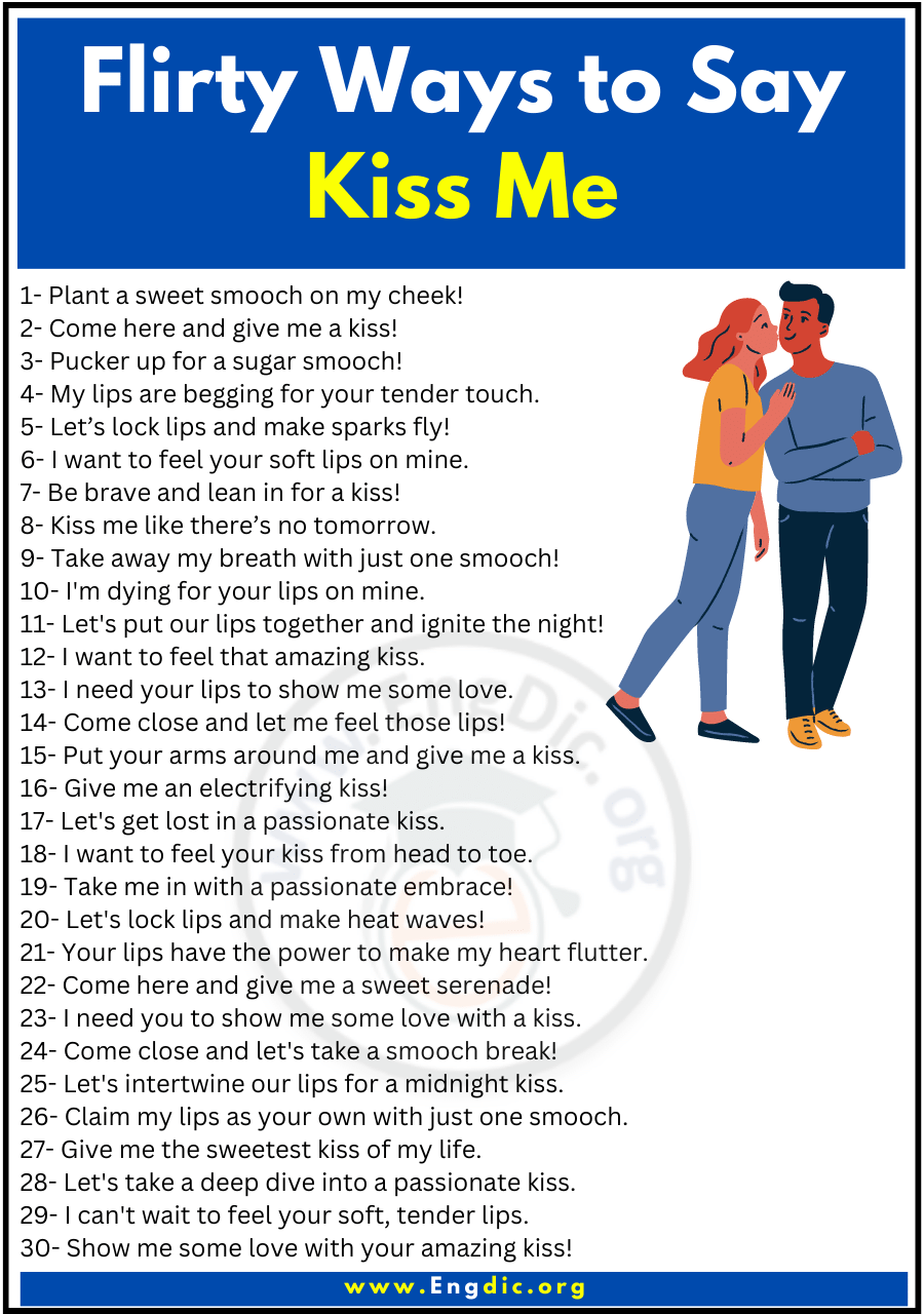 Flirty Ways to Say Kiss Me
