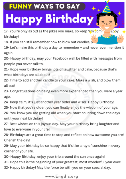 50 Most Funny Ways To Say Happy Birthday To Friend – EngDic