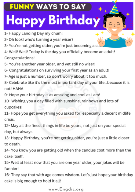 50 Most Funny Ways To Say Happy Birthday To Friend – EngDic