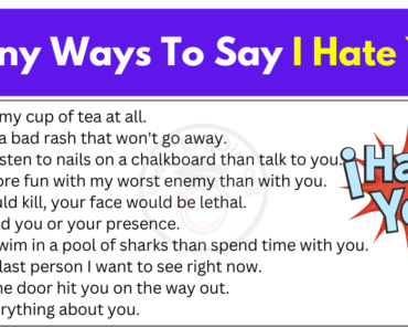 60+ Funny Ways To Say “I Hate You” in English