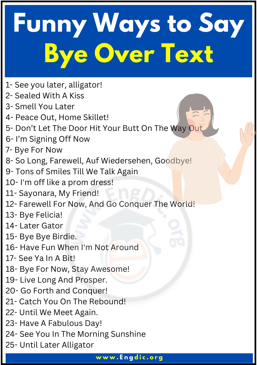 Funny Ways to Say Bye Over Text 2