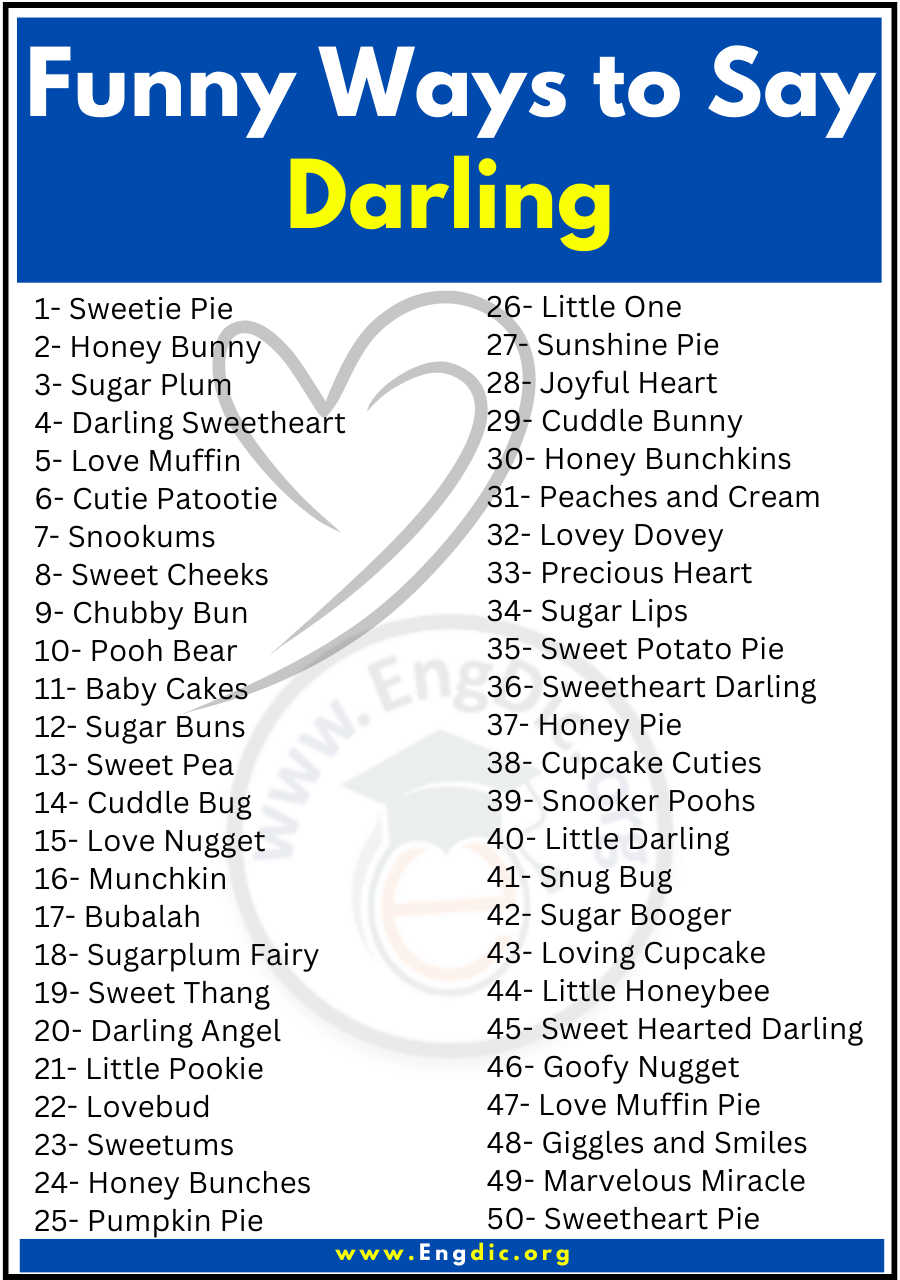 Funny Ways to Say Darling 2