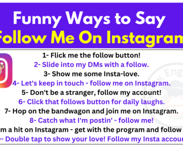 50+ Funny Ways to Say Follow Me On Instagram