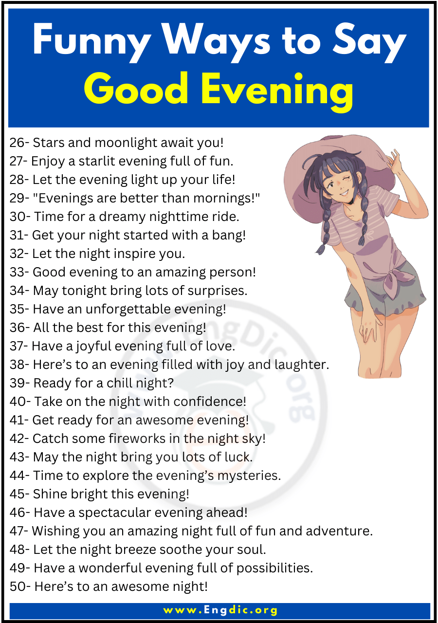Funny Ways to Say Good Evening 2 1