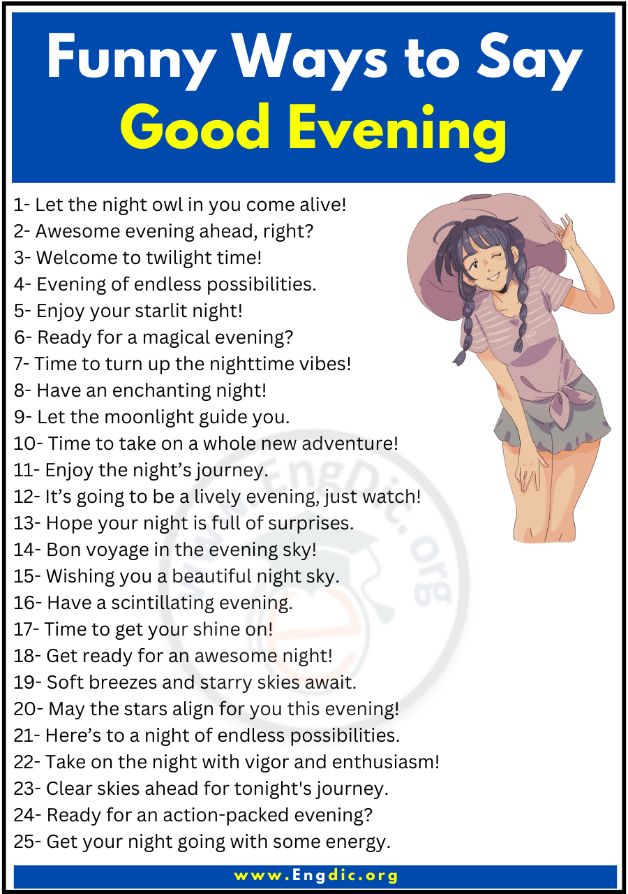 Funny Ways to Say Good Evening 2