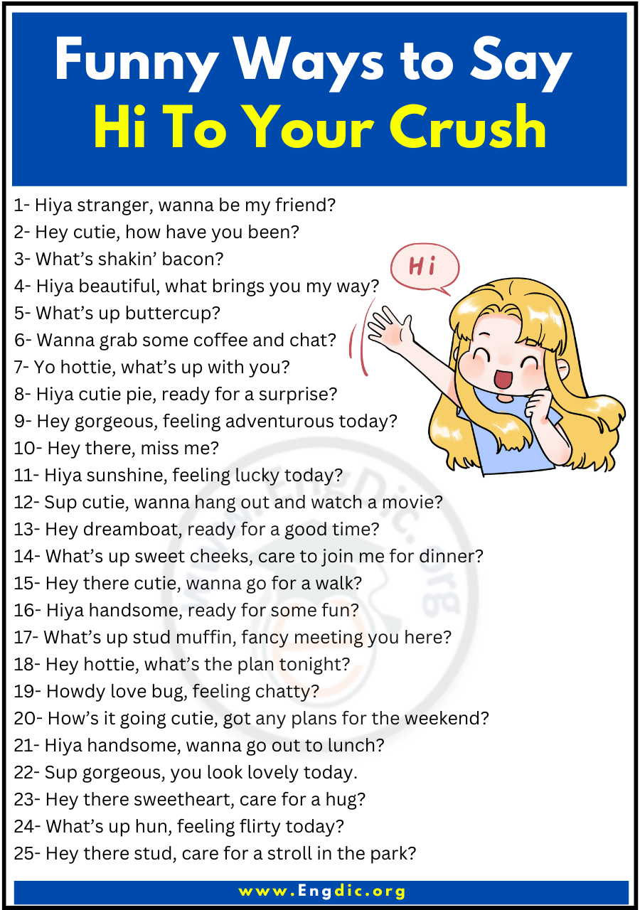 Funny Ways to Say Hi To Your Crush
