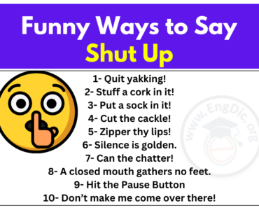 50+ Funny Ways to Say Shut Up