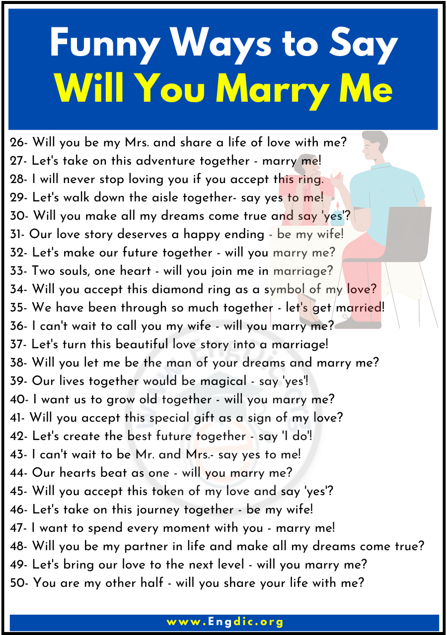 Funny Ways to Say Will You Marry Me 2