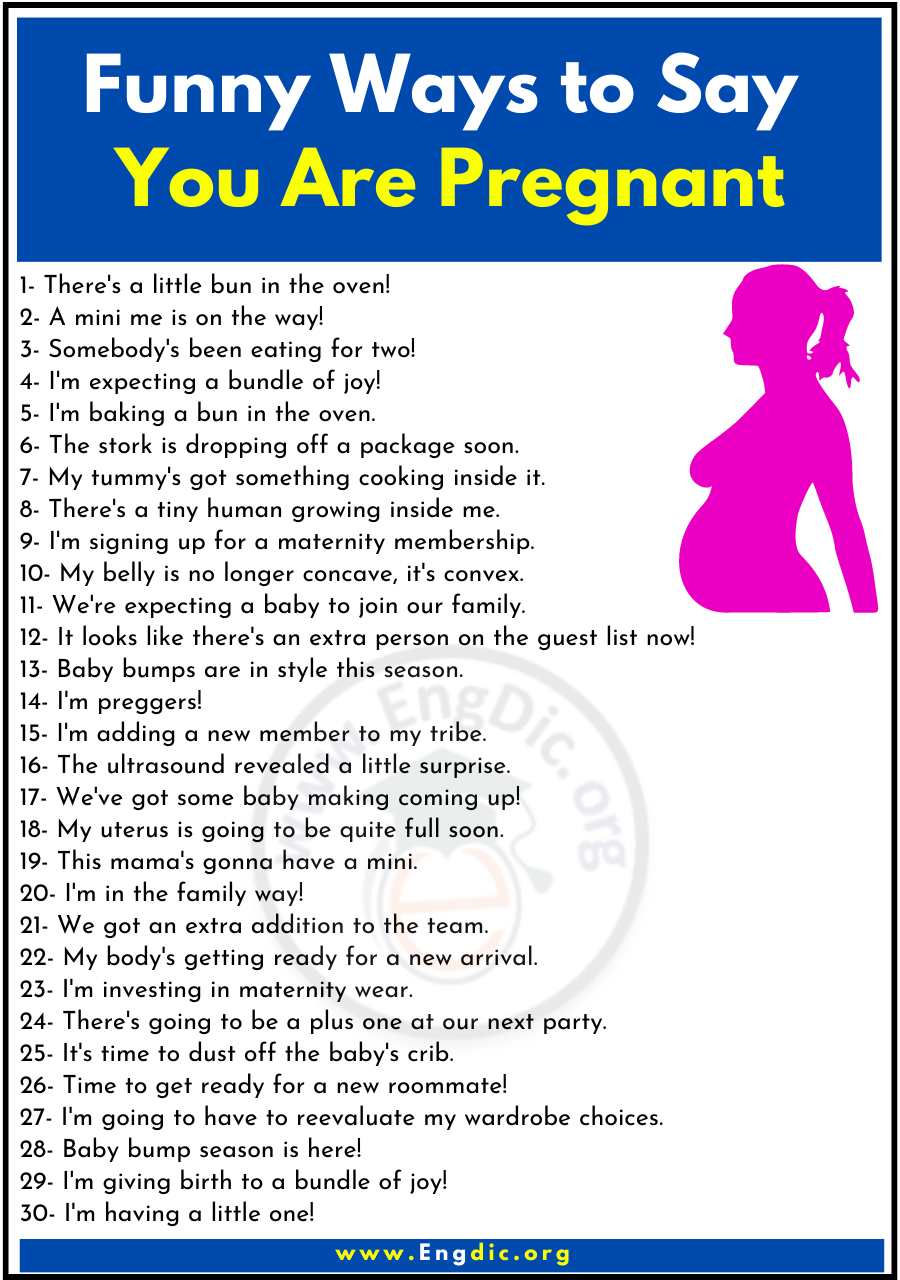 Funny Ways to Say You Are Pregnant 1