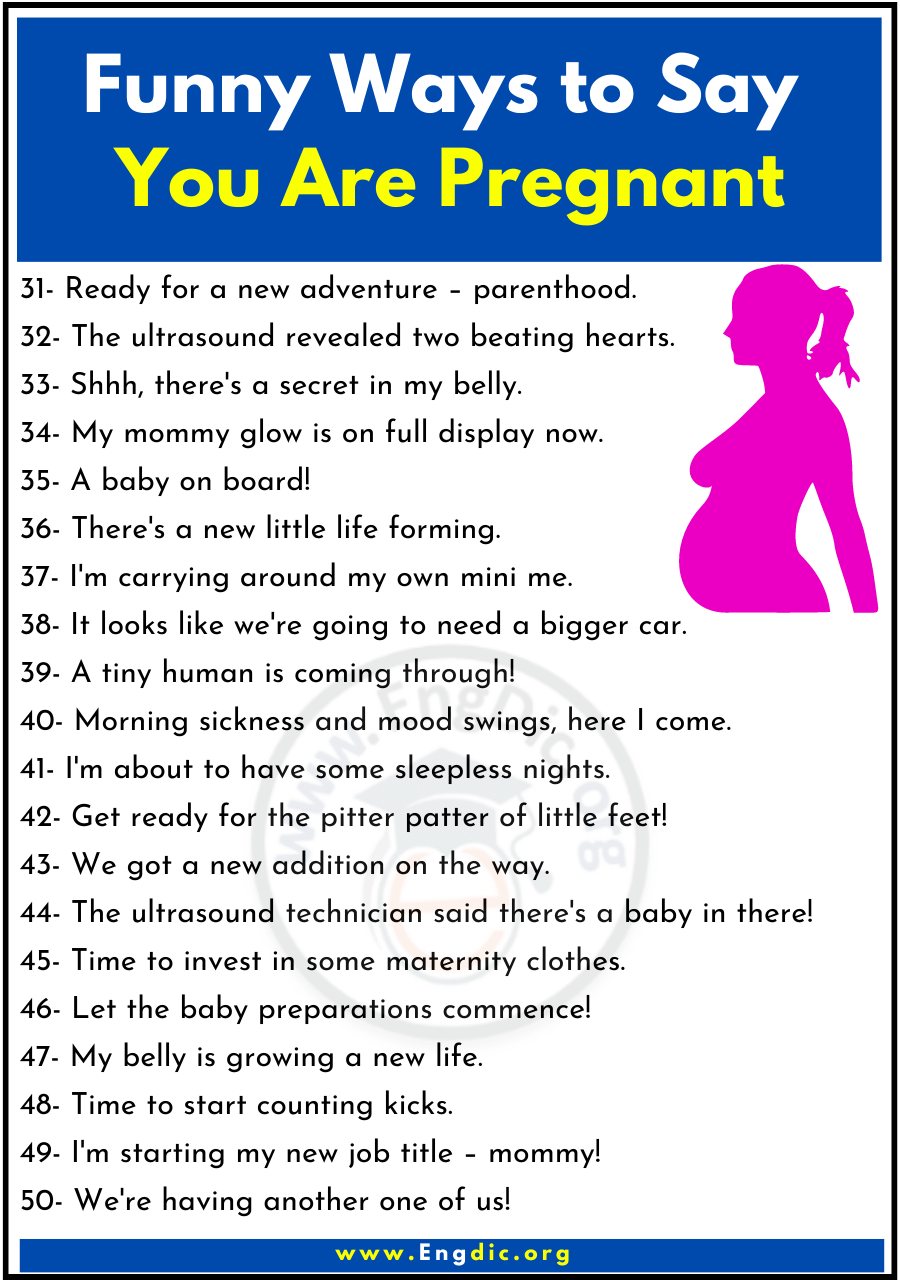 Funny Ways to Say You Are Pregnant 2