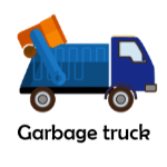 Garbage truck transport names vocabulary