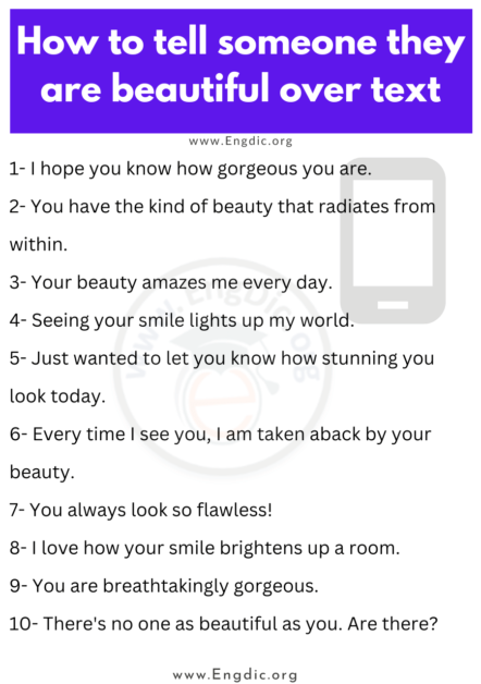 How To Tell Someone They Are Beautiful Over Text