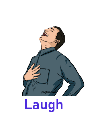 Laugh 10 Action words with pictures and sentences