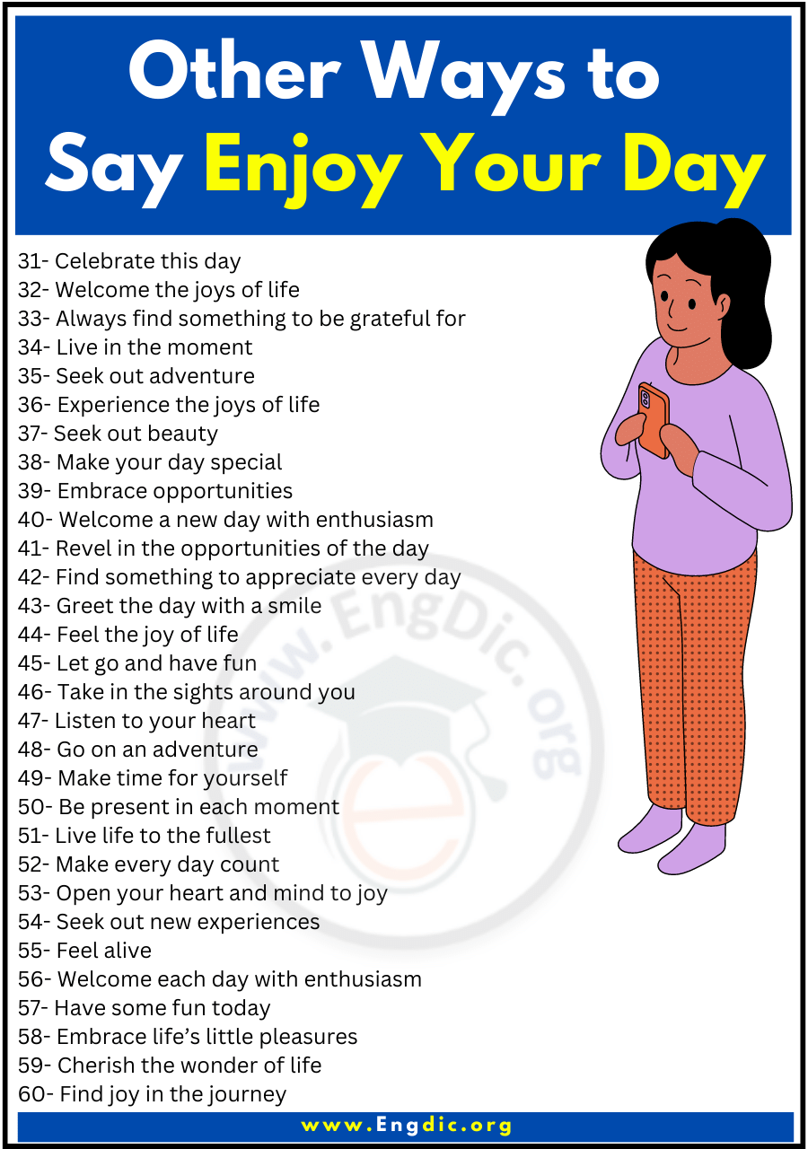 Other Ways to Say Enjoy Your Day 2