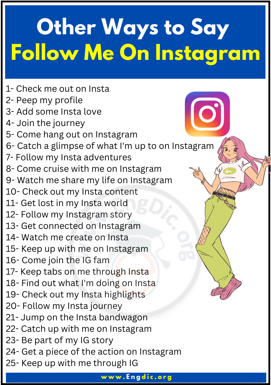 Other Ways to Say Follow Me On Instagram