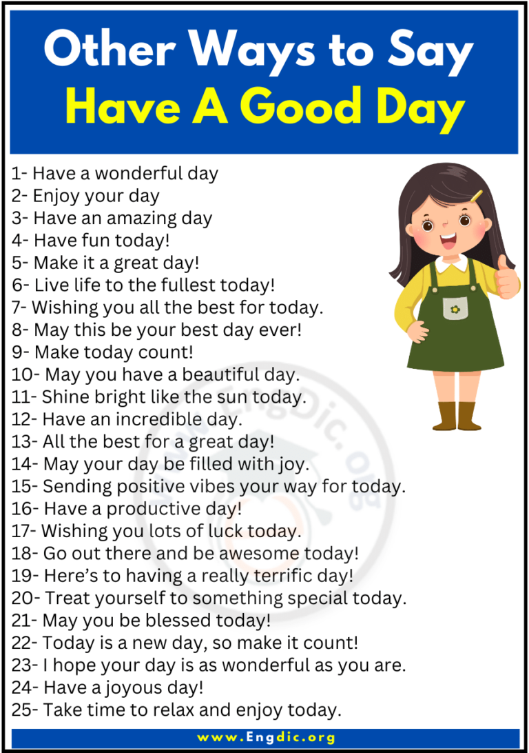 Unique, Cute, & Romantic Ways to Say Have a Good Day - EngDic