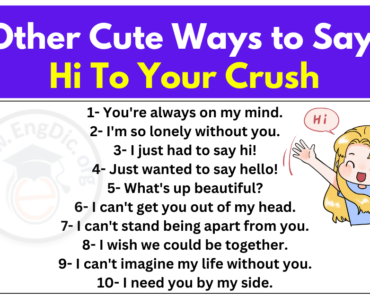 220+ Other Cute Ways to Say Hi To Your Crush