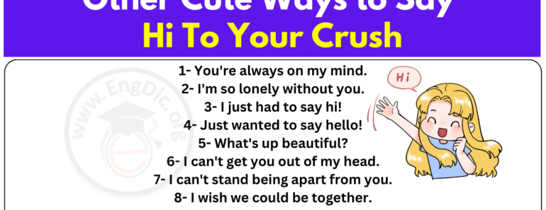 220+ Other Cute Ways to Say Hi To Your Crush