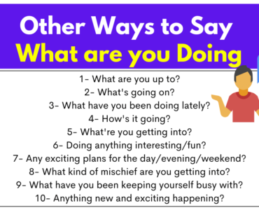 120+ Other Ways to Say What Are You Doing
