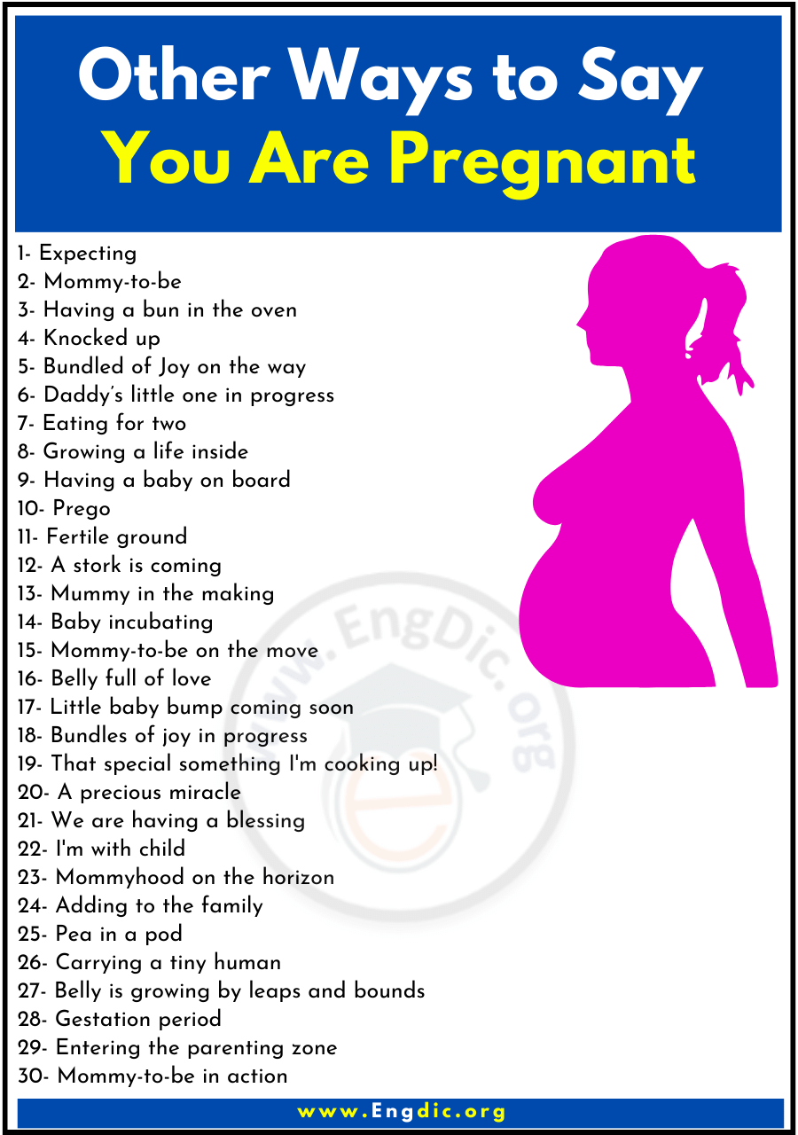 Other Ways to Say You Are Pregnant 1