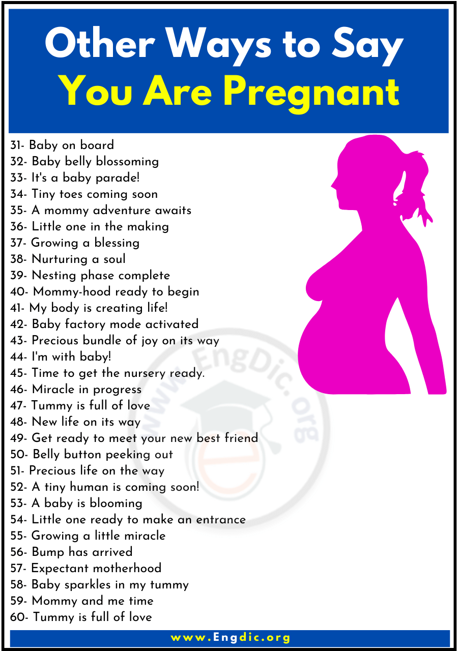 Other Ways to Say You Are Pregnant 2