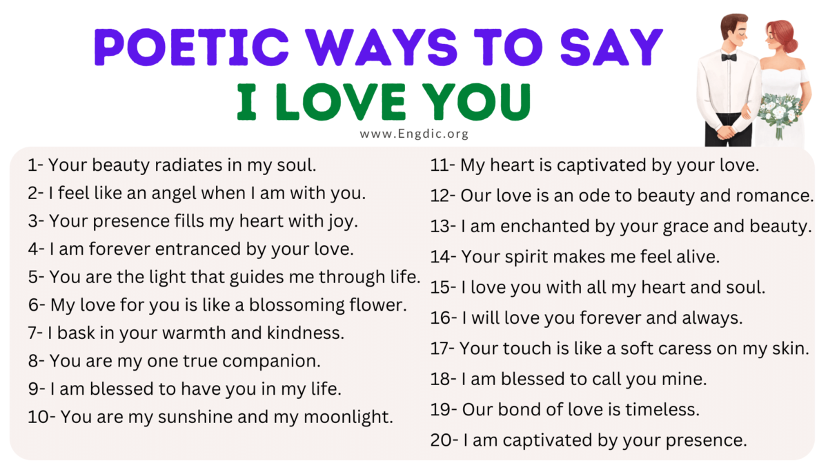 How To Say I Love You In Poetic Ways? – Engdic