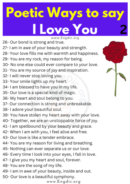 How To Say I Love You In Poetic Ways? - EngDic