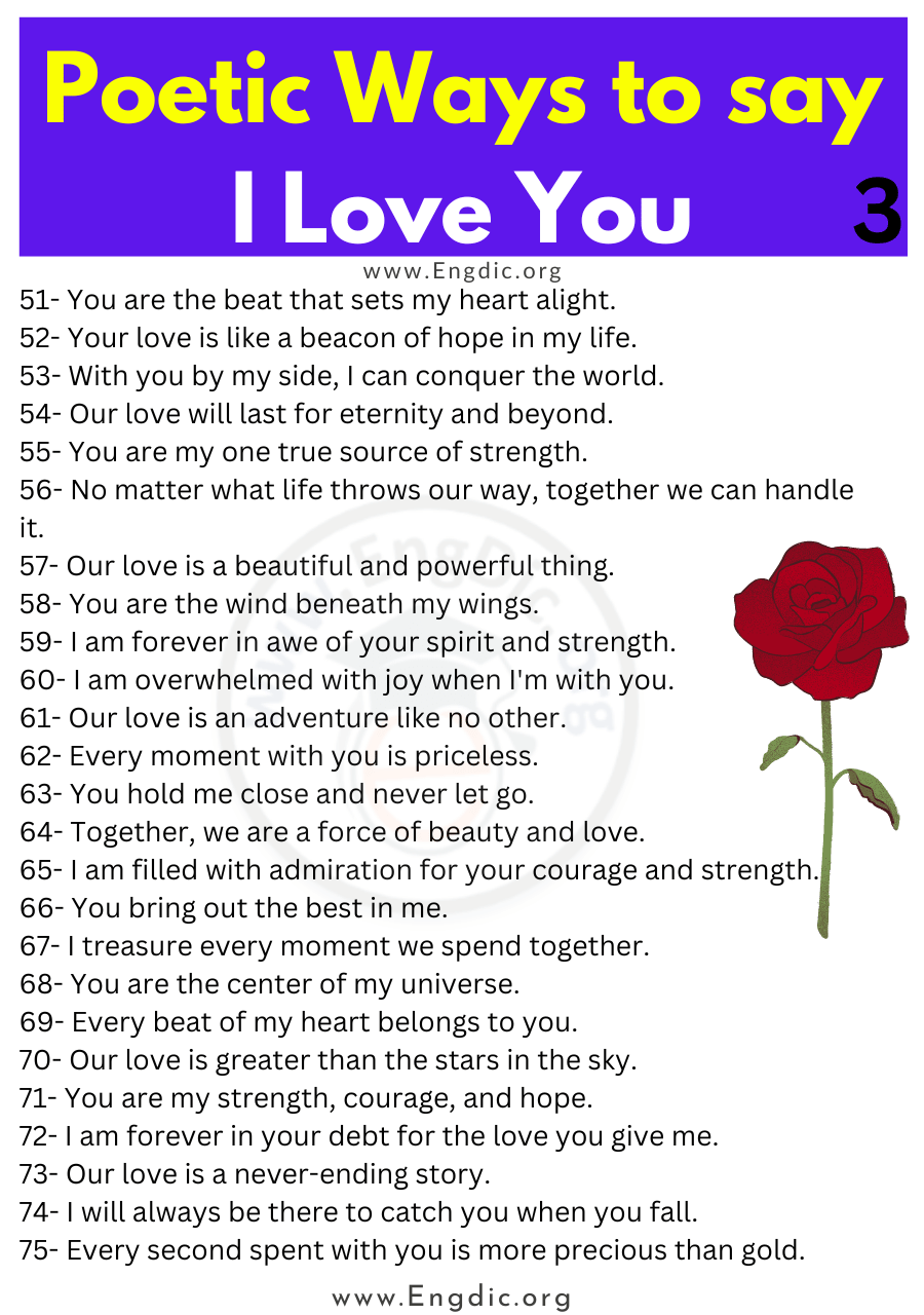 Poetic Ways to say I Love You 3