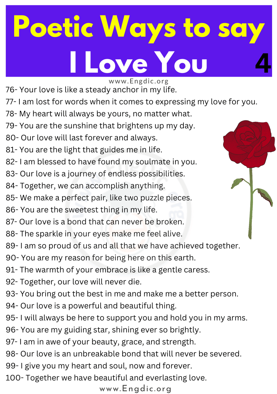Poetic Ways to say I Love You 4