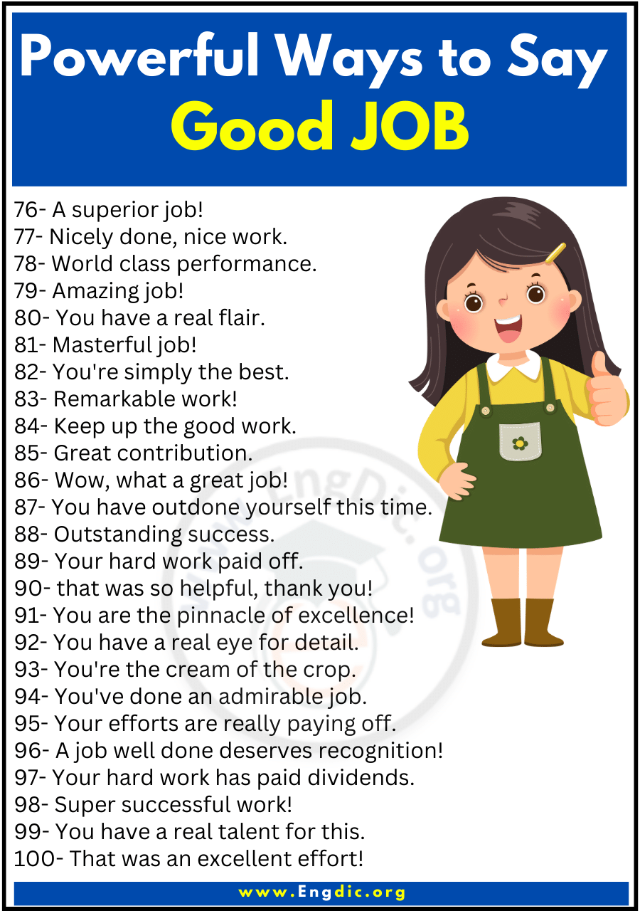 100 Ways to Say “Great Job” –  Beyond “Good Work” and “Awesome”