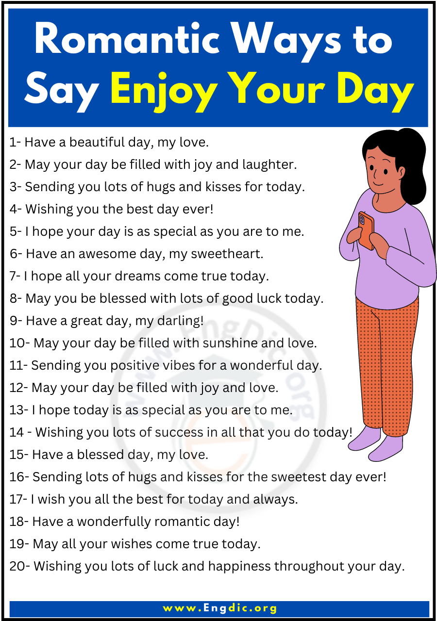 Romantic Ways to Say Enjoy Your Day