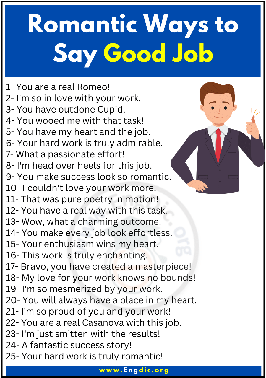 Romantic Ways to Say Good Job