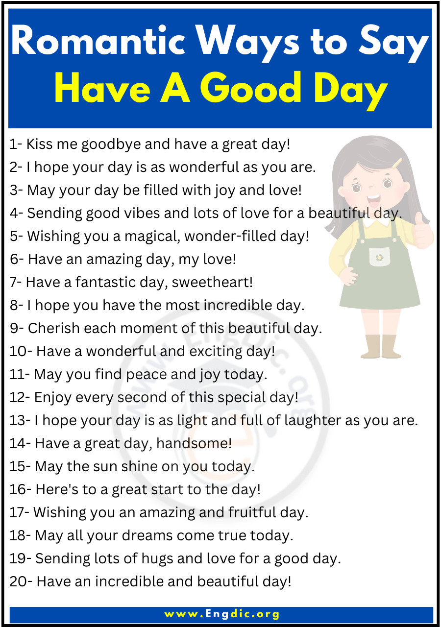Romantic Ways to Say Have A Good Day