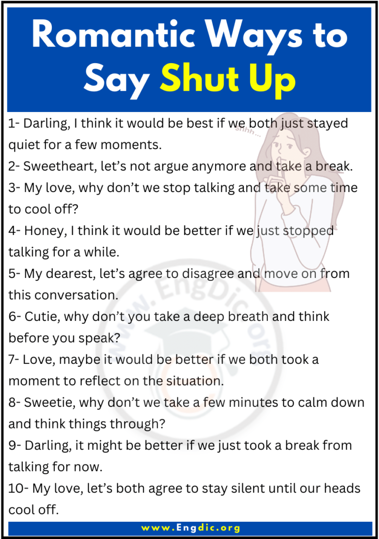 220+ Other Ways to Say Shut Up, Synonyms of Shut Up - EngDic