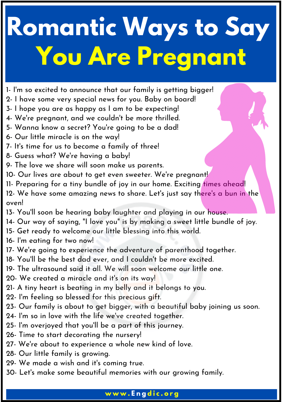 Romantic Ways to Say You Are Pregnant