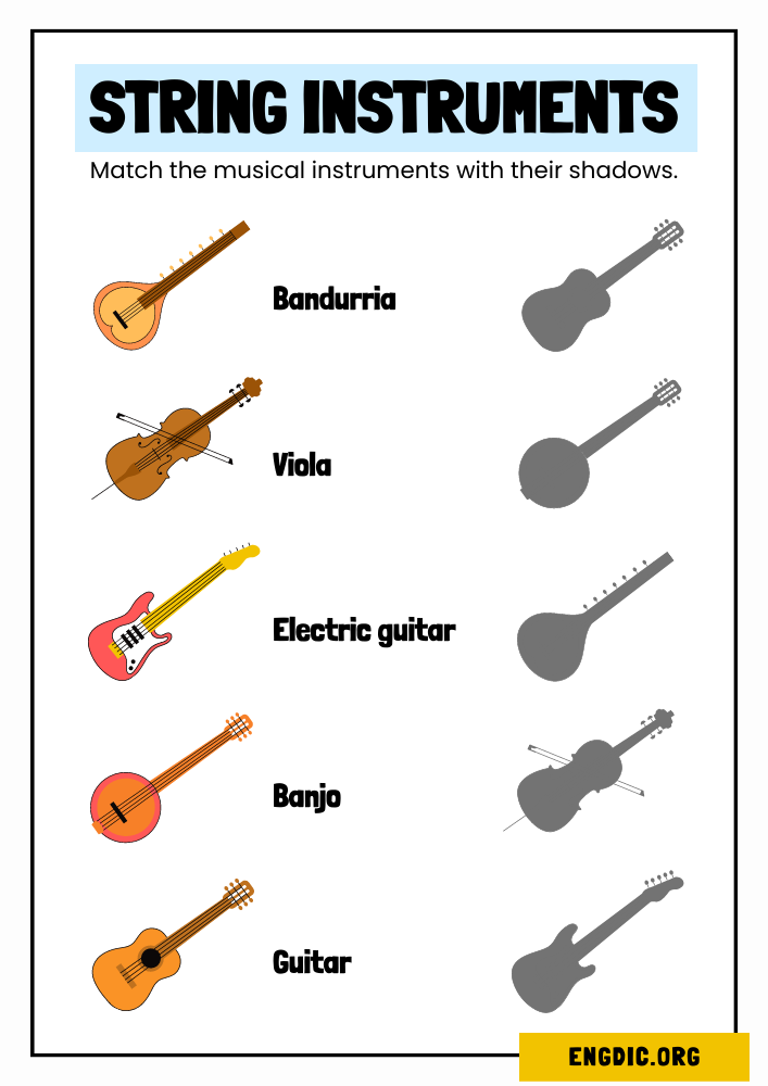 STRING instruments worksheet