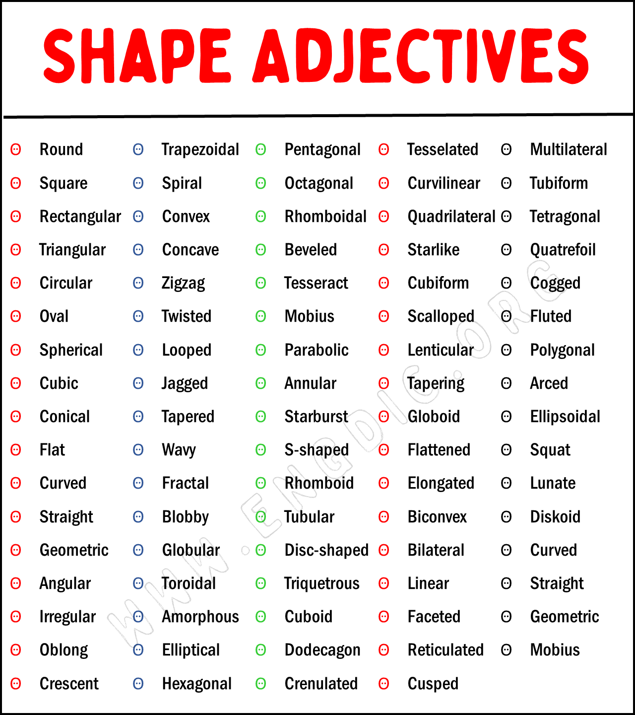 Shape Adjectives