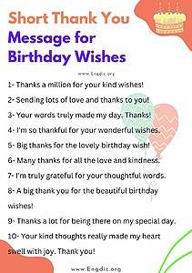 50 Unique Ways to Say Thank You for Birthday Wishes - EngDic