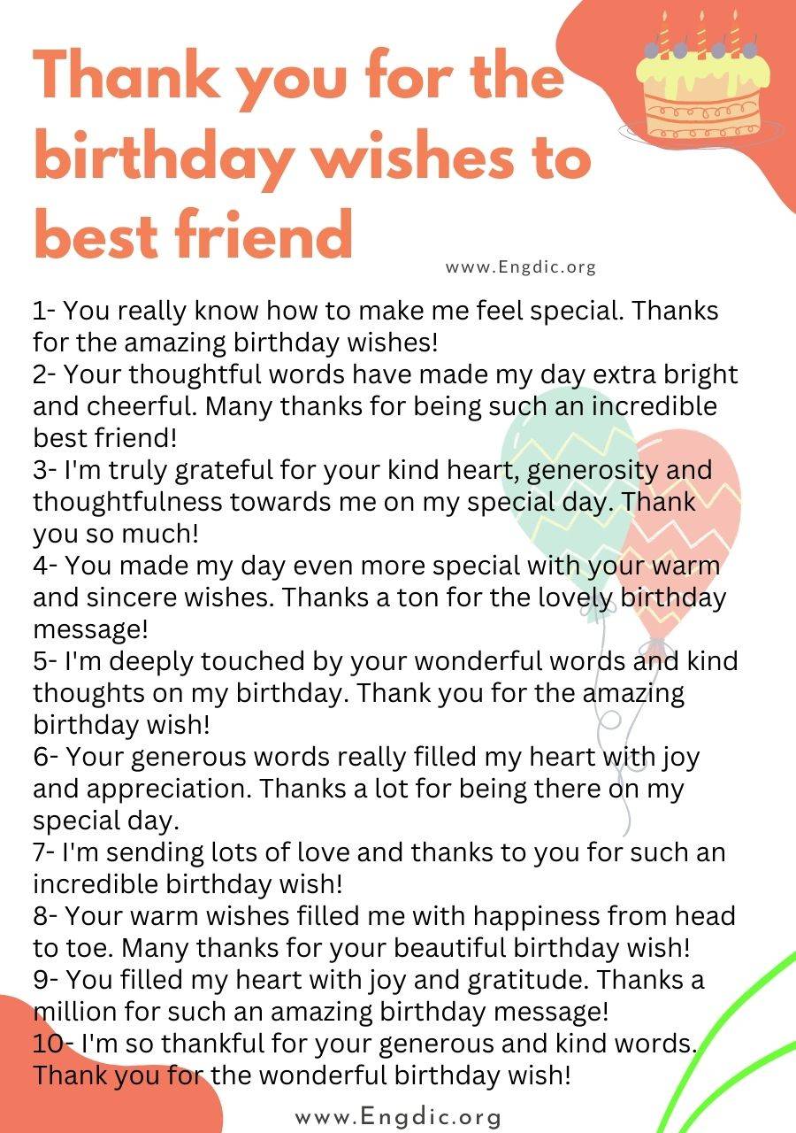 30 Unique Ways to Say Thank You for Birthday Wishes - EngDic