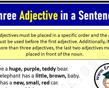 Three Adjectives in a Sentence Examples (Multiple Adjectives)